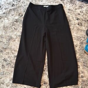 Black High Waist Cropped Women's Pants